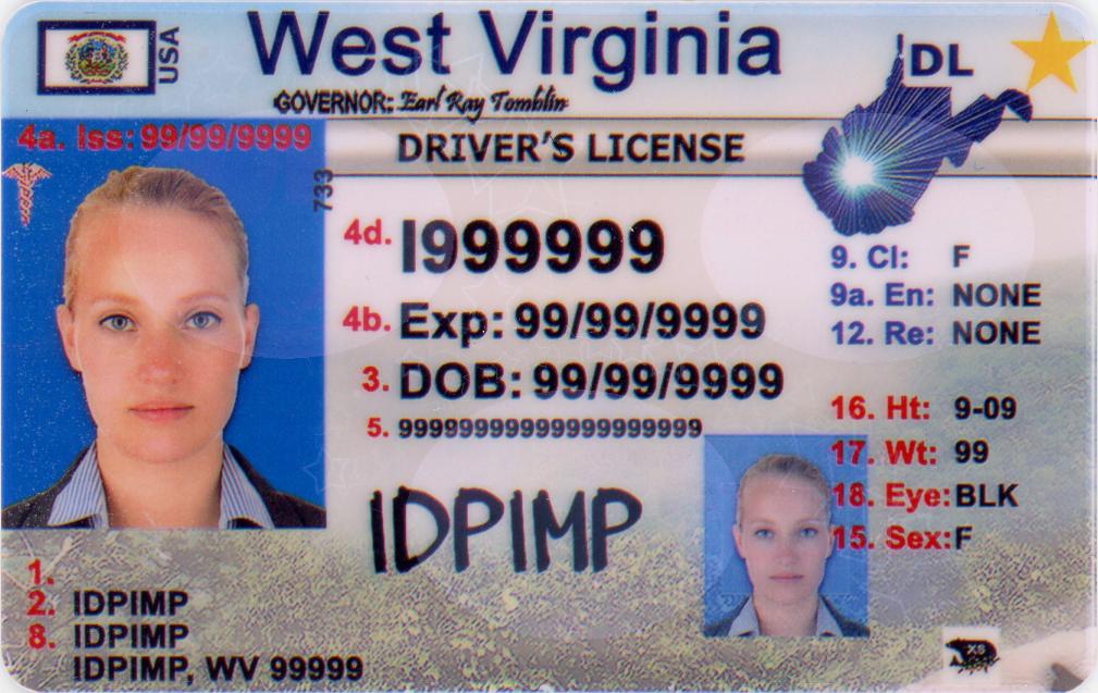 Fake driver license West Virginia - Buy West Virginia Fake IDs