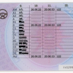 Fake driver license United Kingdom